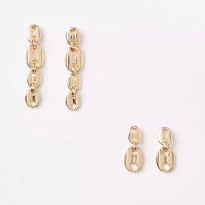 NWT LOFT Gold Earring Set